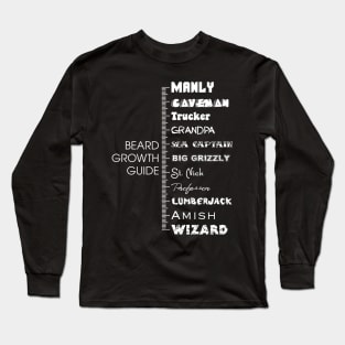 Special Christmas Beard Growth Chart Long Sleeve T-Shirt